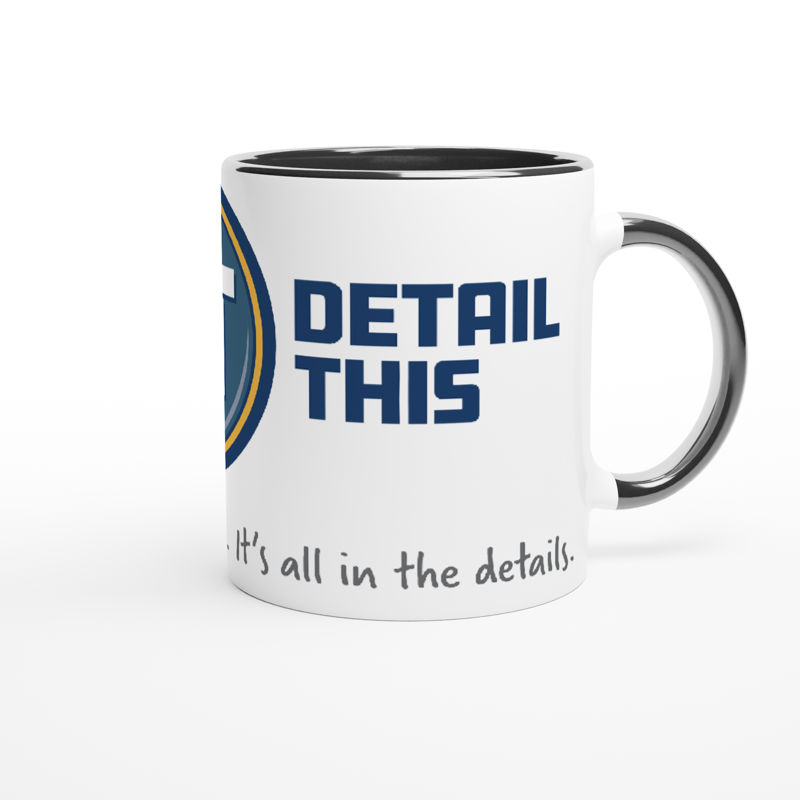 White 11oz Ceramic Mug with Color Inside