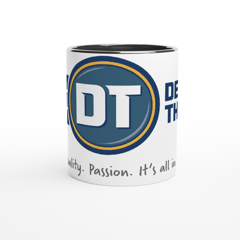 White 11oz Ceramic Mug with Color Inside