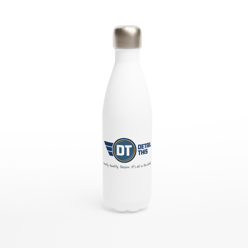 White 17oz Stainless Steel Water Bottle