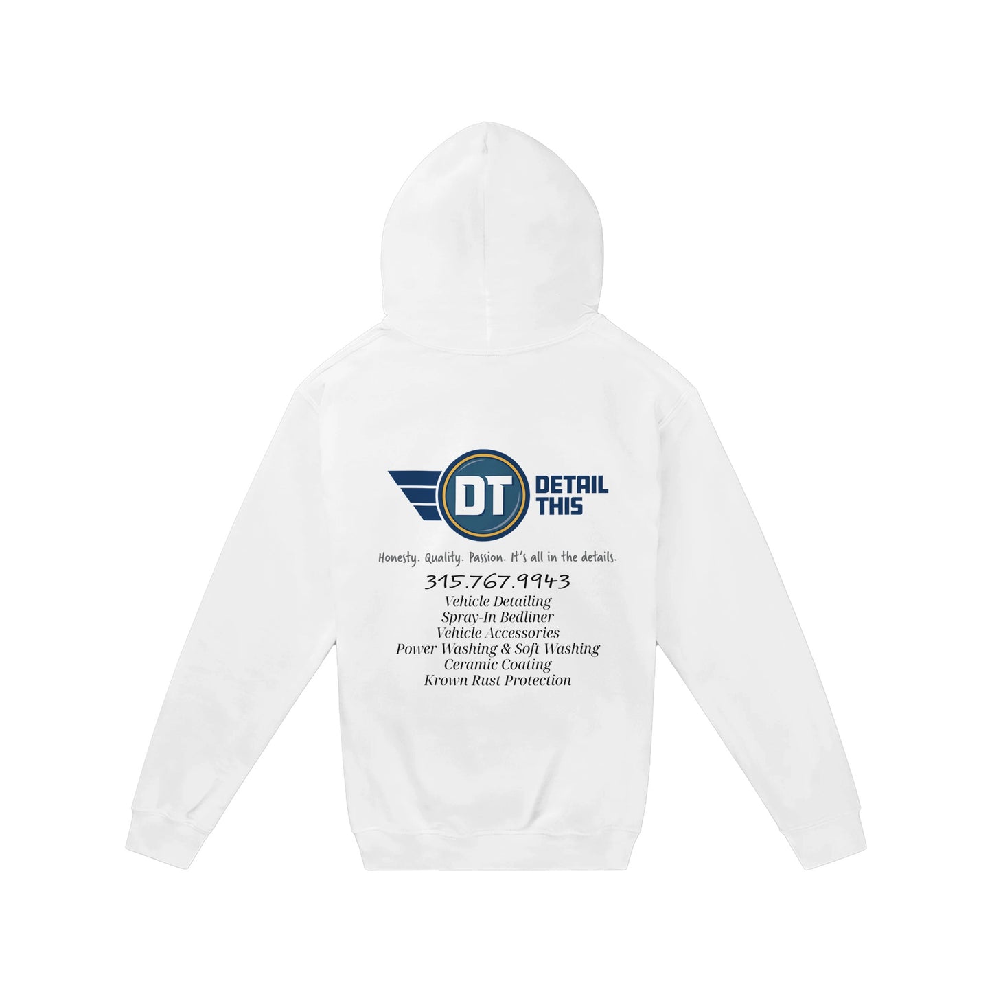 Classic Unisex Pullover Hoodie White