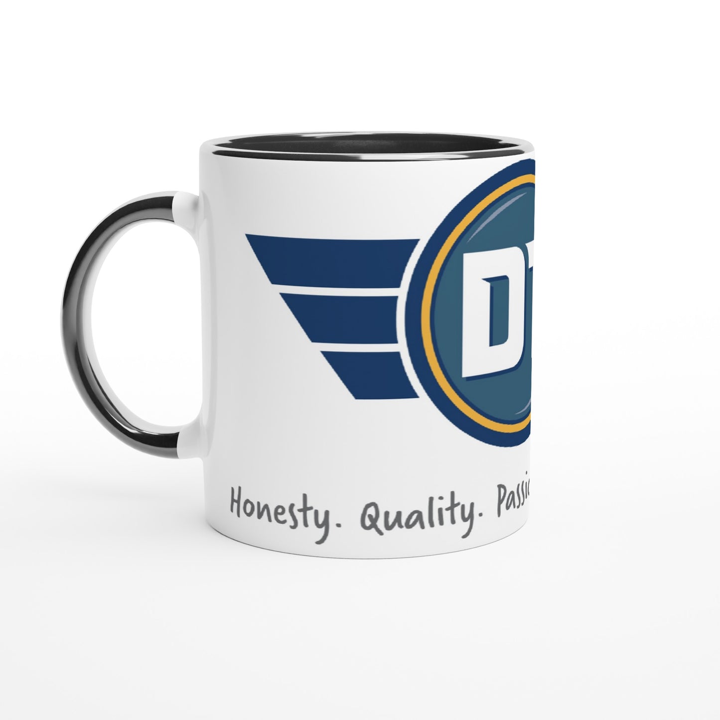 White 11oz Ceramic Mug with Color Inside