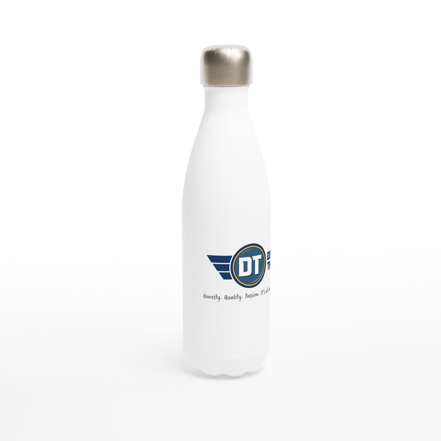 White 17oz Stainless Steel Water Bottle